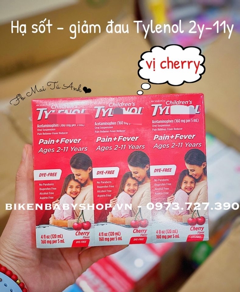 Siro giảm đau hạ sốt Tylenol 2-11y 120ml