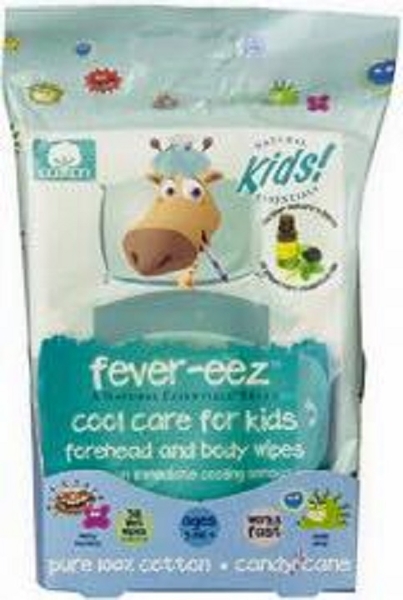Khăn lau hạ sốt cho bé Fever-eez Cool Care Forehead and Body Wipes for Kids