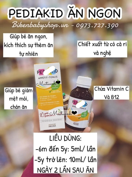 Pediakid ăn ngon hàng nội địa Pháp 125ml