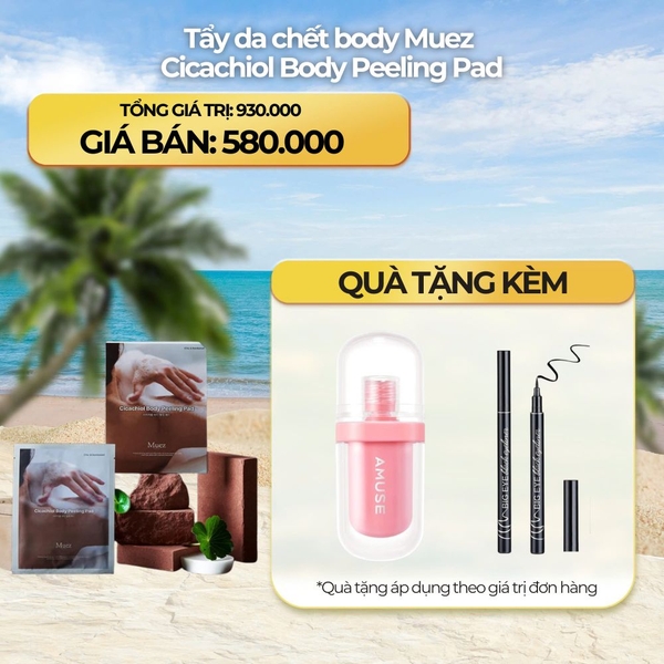 Tẩy da chết body Muez Cicachiol Body Peeling Pad | LENGRINSTORY