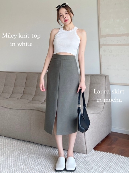 (CV30) Chân váy MAKILANA Laura Skirt 9079 dáng dài nữ tính, thời trang Hàn, váy nữ công sở đẹp, vải đẹp chuẩn form