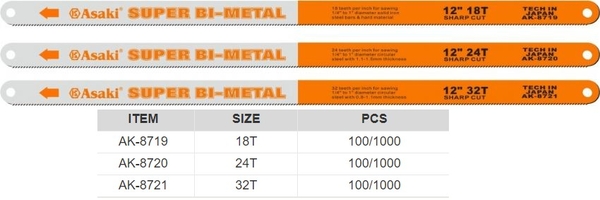 Asaki Lưỡi cưa Bi-Metal AK-8721