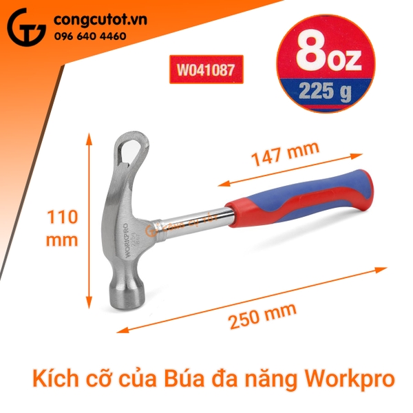 Workpro Búa đa năng 8OZ W041087