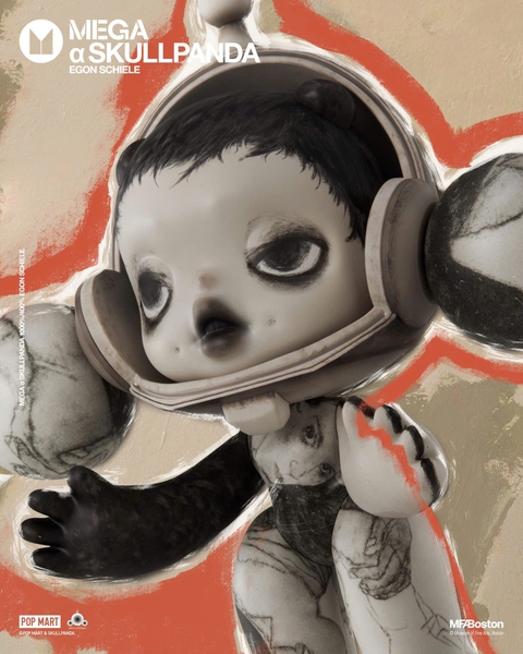 MEGA α SKULLPANDA 400% Egon Schiele