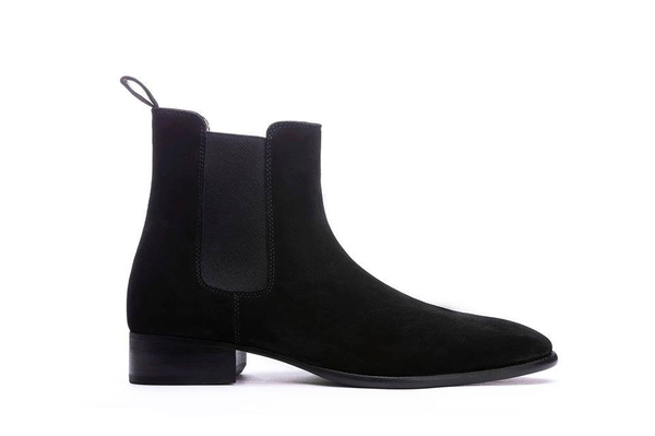 Black Suede Chelsea Boots