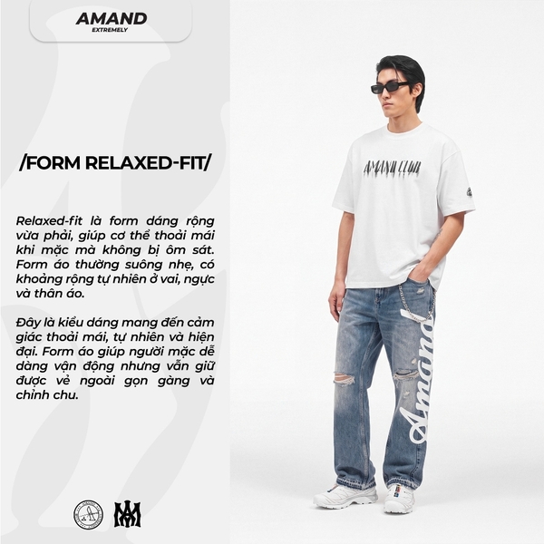 Áo Phông ngắn tay AMAND Ink Drip T-Shirt BST 2026 - ATC902