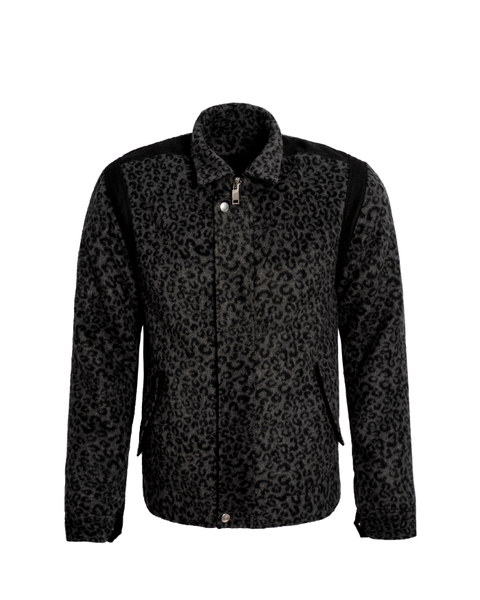 Dark Leopard Teddy Jacket