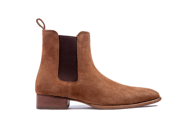 Coffee Suede Chelsea Boots