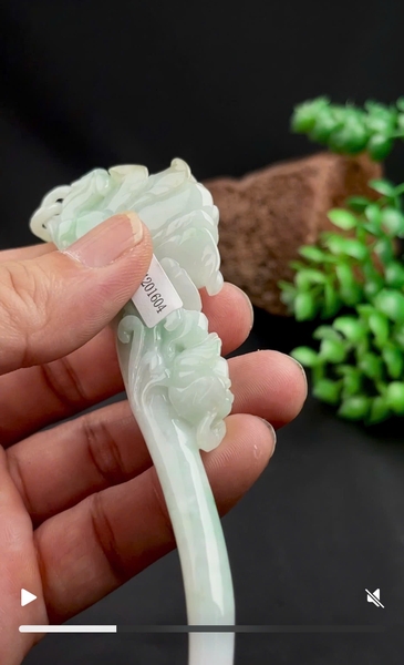 NT1403 Trâm Hoa Khai Phú Quý ngọc phỉ thuý tự nhiên (JADEITE A)