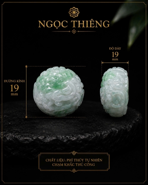 NT1437 thần châu LONG UY ngọc phỉ thuý tự nhiên ( JADIETE A)