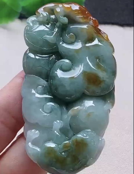 Mặt dây cóc thiềm thừ huyết như ý Ngọc phỉ thuý tự nhiên Jadeite loại A -NT987