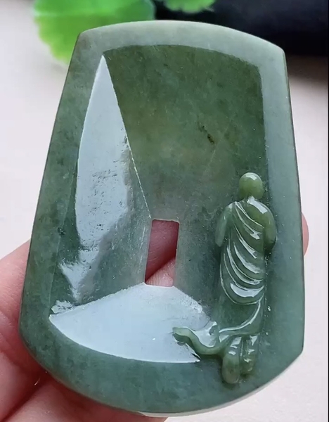Mặt ngộ đạo Ngọc phỉ thuý tự nhiên Jadeite loại A-NT1059