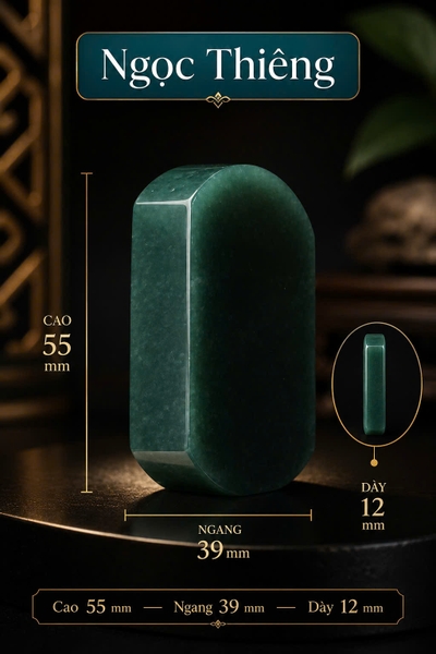 NT1424 Mặt dây VÔ SỰ BÀI ngọc mặc thuý tự nhiên   ( JADEITE A)