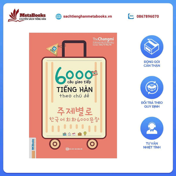 Sách 6000 Câu Giao Tiếp Tiếng Hàn Theo Chủ Đề