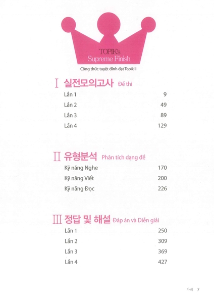 Sách Tiếng Hàn - Sách Topik's Supreme Finish II - Công Thức Tuyệt Đỉnh Đạt Topik II