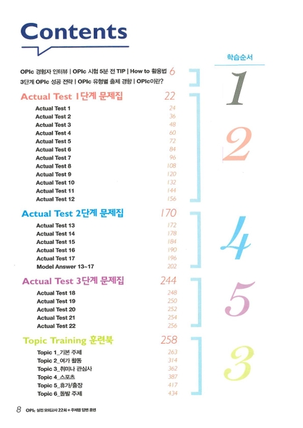 Bản Đen Trắng Sách Tiếng Hàn - Sách Opic Tiếng Hàn - Tổng Hợp 22 Đề Thi Opic
