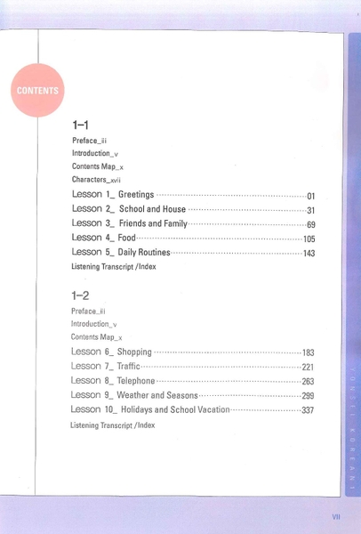 Sách Tiếng Hàn - Giáo Trình Tiếng Hàn Yonsei Korean 1-1 - 연세한국어 1-1