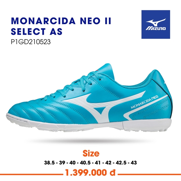 Giày bóng đá Mizuno Neo II Select As P1GD210523 Xanh ngọc