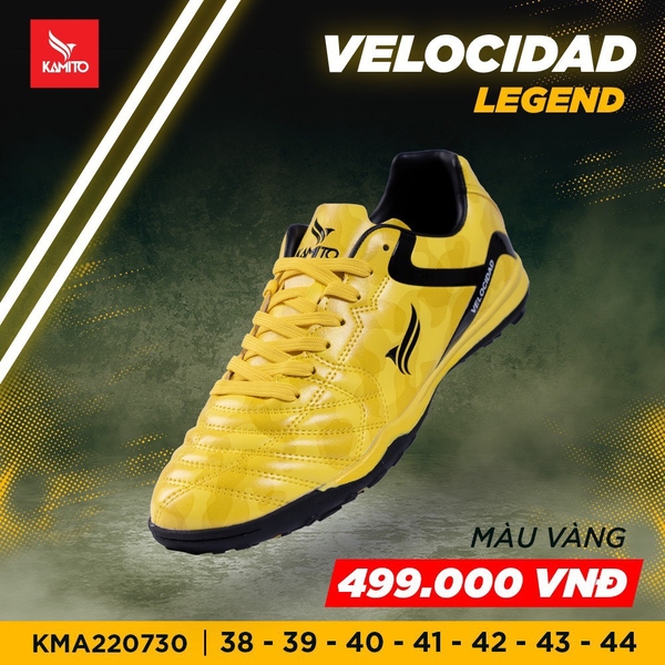 Giày bóng đá Kamito Velocidad Lengend-TF Vàng