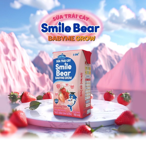 Smile Bear Sữa trái cây - Vị Dâu