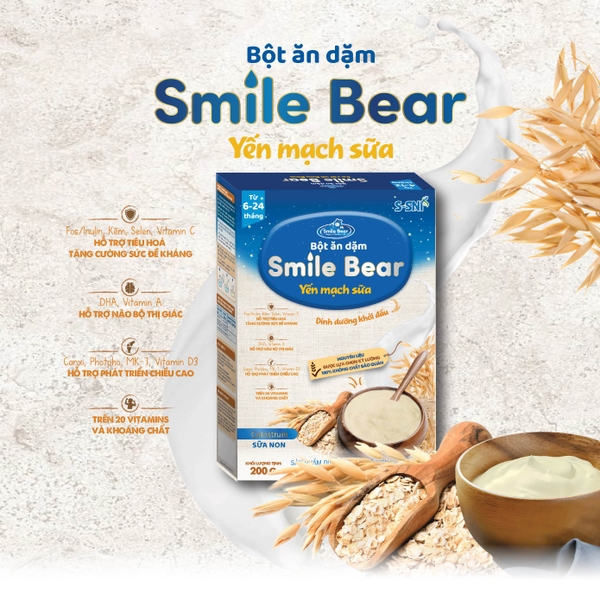 Bột ăn dặm Smile Bear - Yến mạch sữa