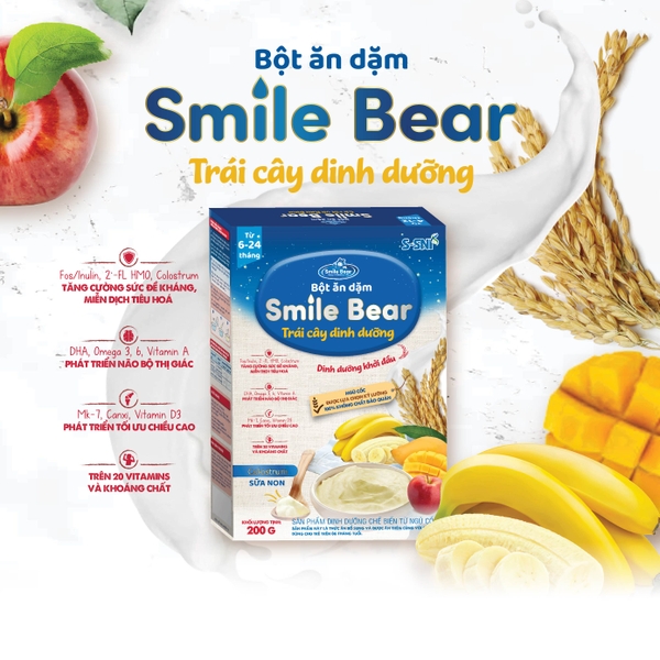 Bột ăn dặm Smile Bear - Trái cây dinh dưỡng