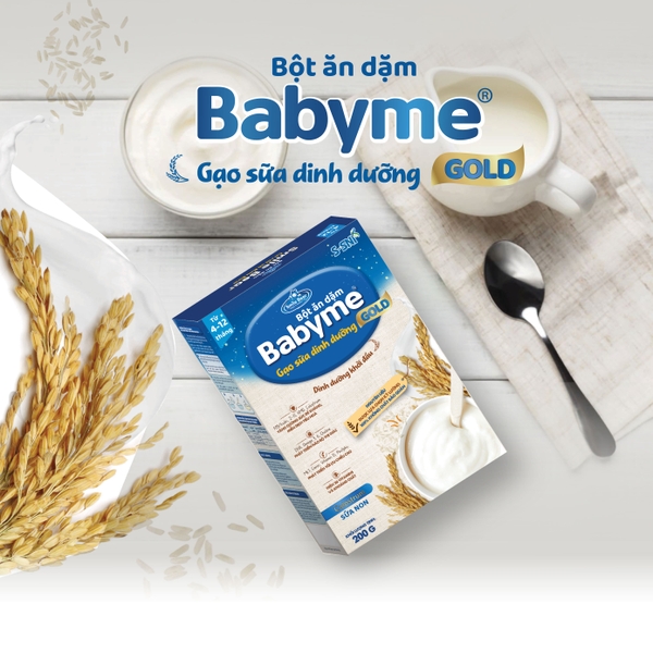 Bột ăn dặm Babyme - Gạo sữa dinh dưỡng Gold