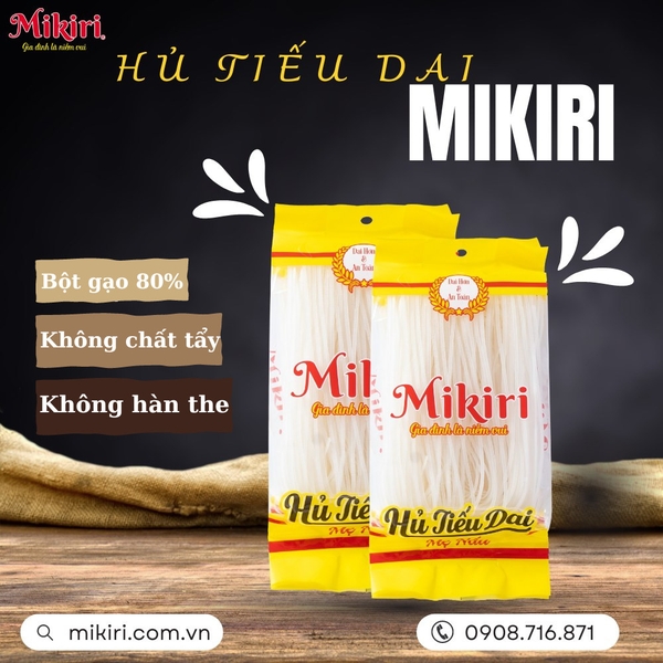 Hủ tiếu dai - Hủ tiếu khô chất lượng nhãn hàng Mikiri