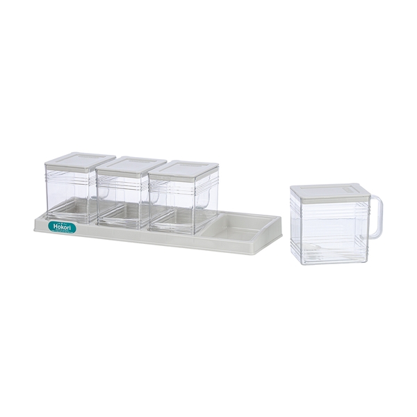 LỌ GIA VỊ VUÔNG BỘ 4 HOKORI 2942