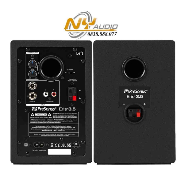 Mặt sau Loa kiểm Âm PreSonus Eris 3.5 Gen 2 - Chính Hãng