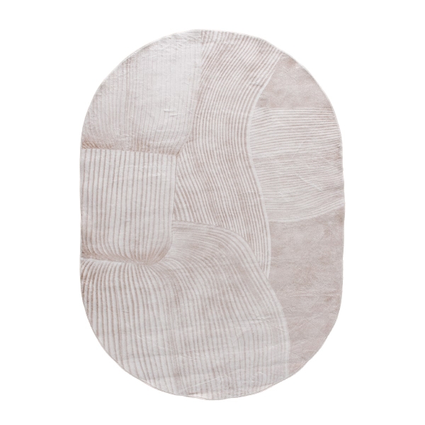 Thảm trải sàn Hayden Nâu oval lông mềm