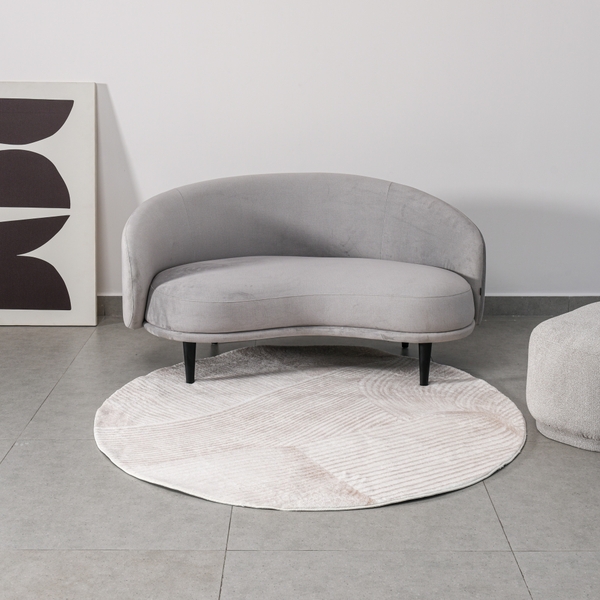 Thảm trải sàn Hayden Nâu tròn lông mềm