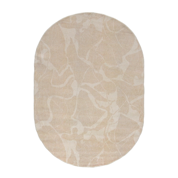 Thảm trải sàn Peach oval lông mềm