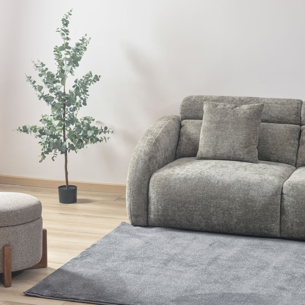 Thảm trải sàn Aarhus xám đậm dệt trượt nước khổ tùy chọn