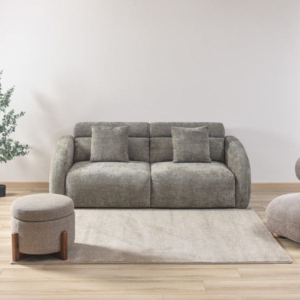 Thảm trải sàn Aarhus xám nhạt dệt trượt nước khổ tùy chọn