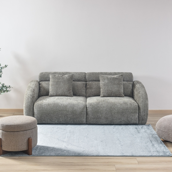 Thảm trải sàn Aarhus xám xanh dệt trượt nước khổ tùy chọn