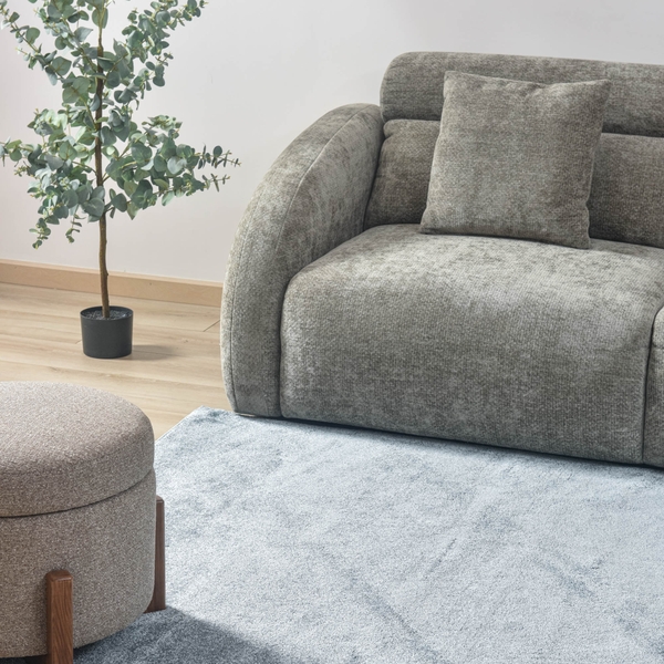 Thảm trải sàn Aarhus xám xanh dệt trượt nước khổ tùy chọn