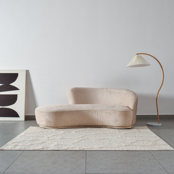 Thảm trải sàn Vidin be dệt trượt nước khổ tùy chọn