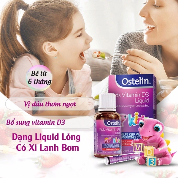 Ostelin Vitamin D dùng được cho bé từ 6 tháng đến 12 tuổi