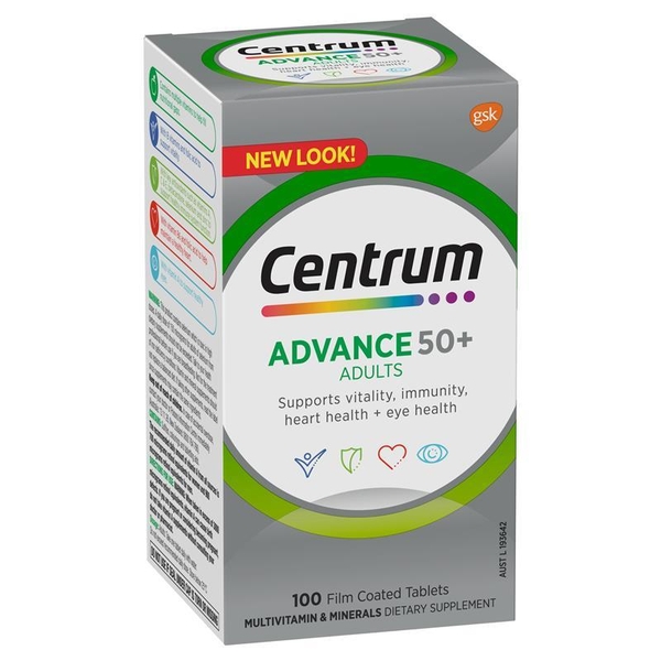 Vitamin Tổng Hợp Centrum Advance For Adults Cho Người Trên 50 Tuổi, 100 viên