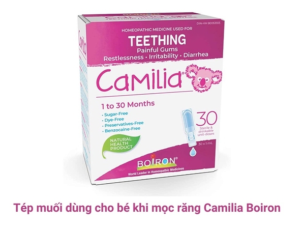 Camilia Boiron Canada - Tép uống Hỗ Trợ Giảm Đau Khi Bé Mọc Răng, 30 ống