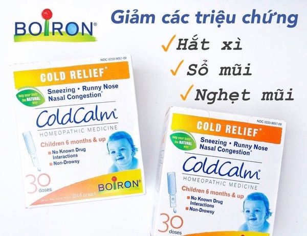 ColdCalm Boiron nhanh chóng giúp hết hắt hơi, sổ mũi, nghẹt mũi, viêm mũi dị ứng.