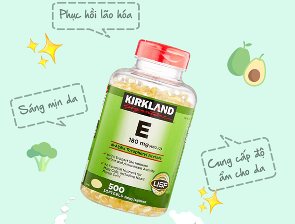 Viên uống vitamin E Kirkland 400 IU Mỹ, 500 viên | Alozo Store