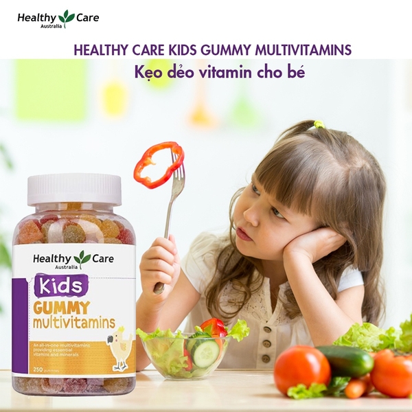 Kẹo dẻo bổ sung vitamin tổng hợp cho bé Healthy Care Kids Gummy Multivitamins