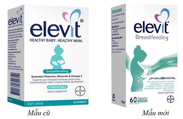 Elevit Breastfeeding vitamin cho phụ nữ sau sinh Úc 60 viên