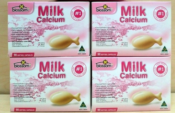 Canxi sữa Blossom được bào chế hoàn toàn từ sữa bò cao cấp của Úc