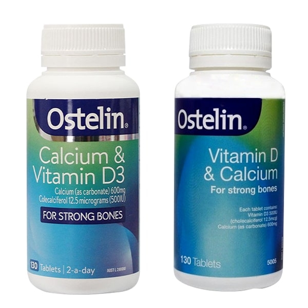 Vitamin D & Calcium Ostelin Của Úc, 130 viên (Mẫu mới - Mẫu cũ)