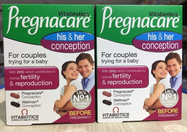 Viên uống tăng khả năng thụ thai Pregnacare His and Her hàng chính hãng Anh