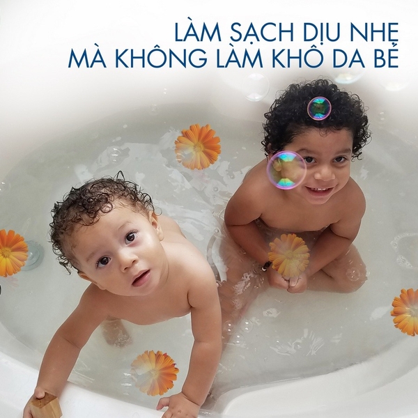 Sữa Tắm Gội Dịu Nhẹ Cho Bé Cetaphil với các thành phần tự nhiên phù hợp cho làn da trẻ từ độ tuổi sơ sinh