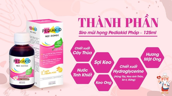 Siro Pediakid Nez-Gorge với thành phần hoàn toàn tự nhiên